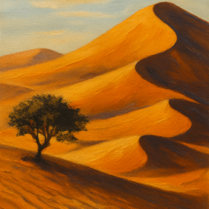 Toile peinte – Dunes du Sahara